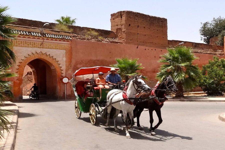 Schöne Reitkutsche in Marrakesch