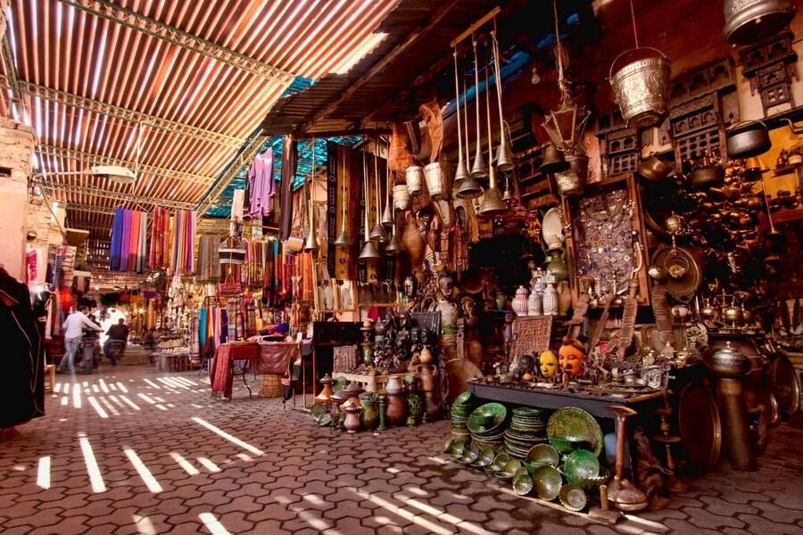 Traditionelle Souks von Marrakesch und Besuch der alten Medina