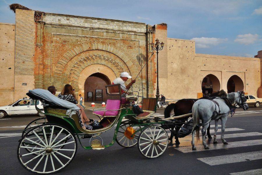 Schöne Reitkutsche in Marrakesch