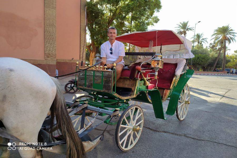 Schöne Reitkutsche in Marrakesch