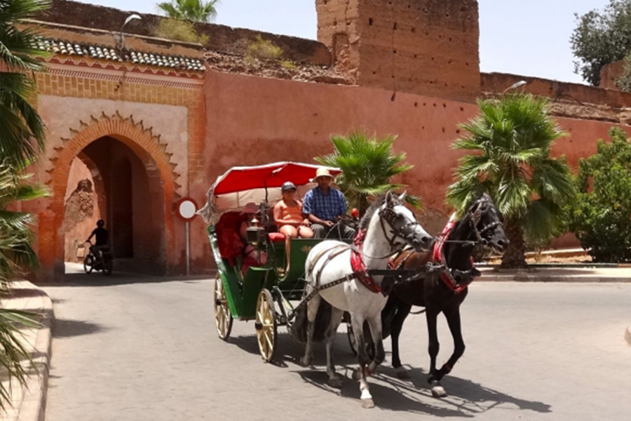 Schöne Reitkutsche in Marrakesch