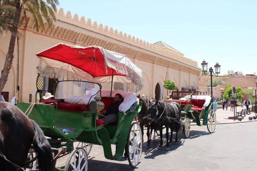 Schöne Reitkutsche in Marrakesch