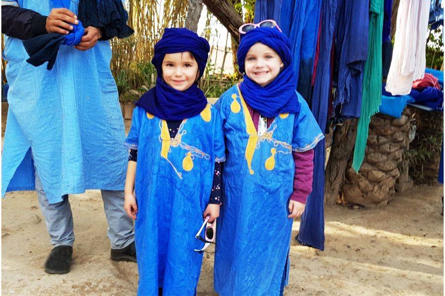 Kamelritt in der Palmeraie von Marrakesch
