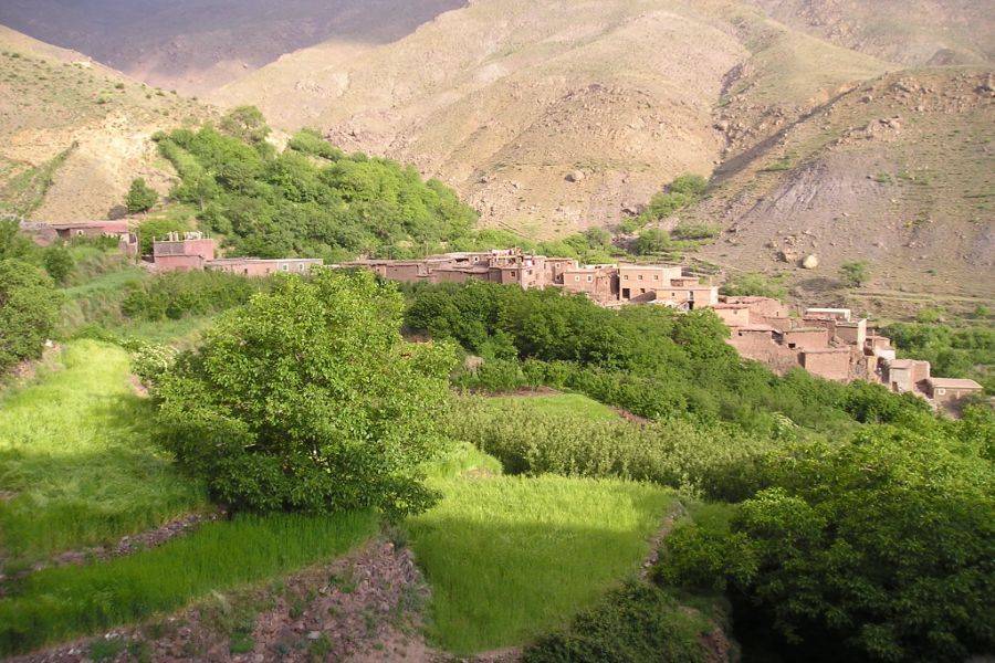 Hoher Atlas-Berg Imlil mit Kamelreiten und Diner in der Agafay-Wüste