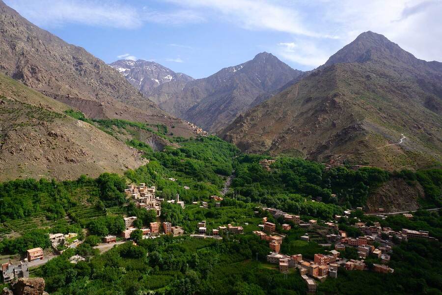 Hoher Atlas-Berg Imlil mit Kamelreiten und Diner in der Agafay-Wüste