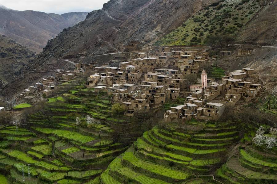 Hoher Atlas-Berg Imlil mit Kamelreiten und Diner in der Agafay-Wüste