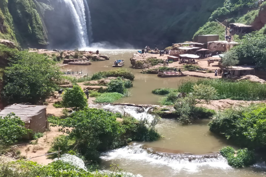 Ganztägige Tour zu den Ouzoud-Wasserfällen mit Bootsfahrt