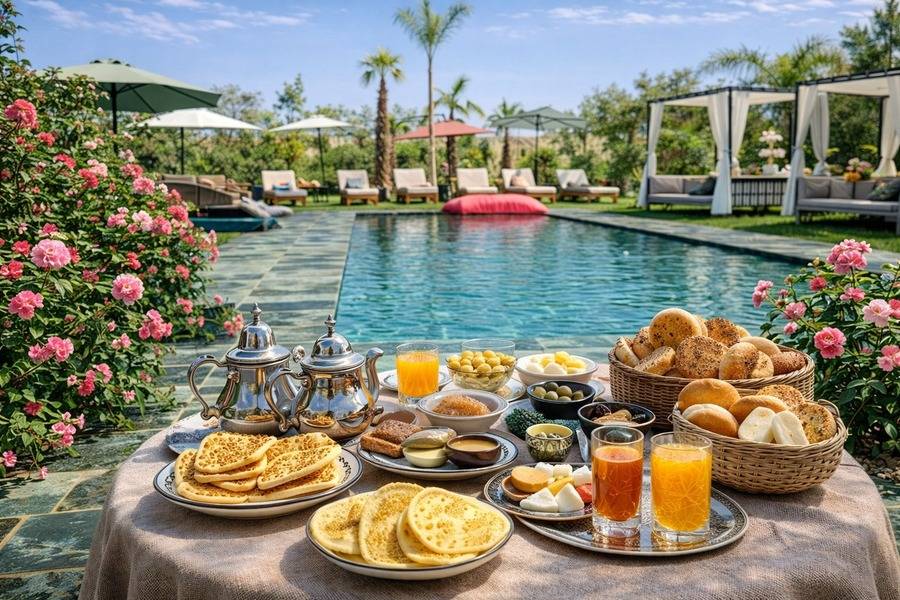  1 740 Heißluftballonfahrt bei Sonnenaufgang, Pool-Tagesticket & Mittagessen in Marrakesch